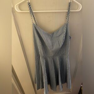 Blue Checkered Mini dress